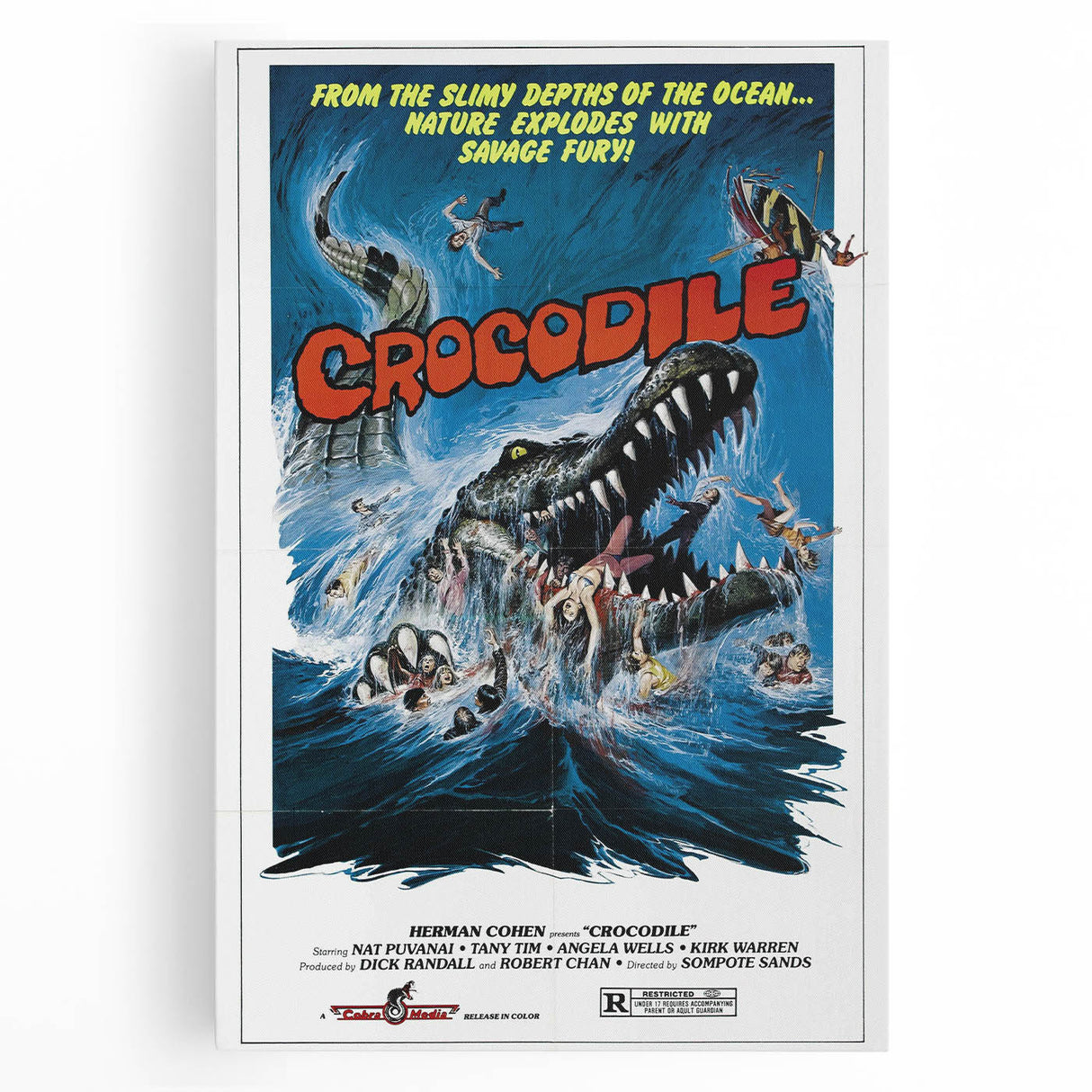 Retro Wall Art - Crocodile Vintage Horror Movie Poster