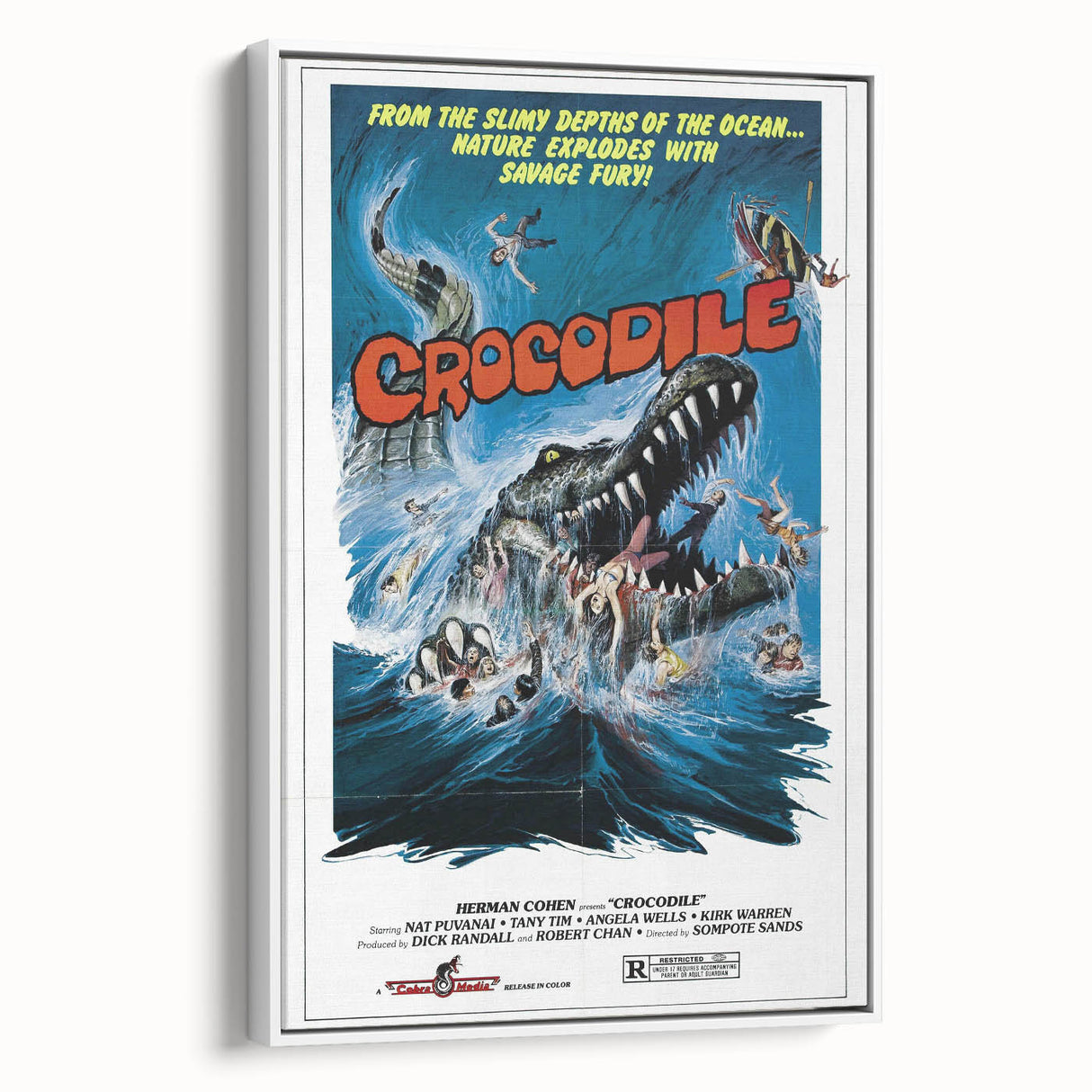 Retro Wall Art - Crocodile Vintage Horror Movie Poster
