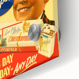 Vintage Chesterfield Cigarettes Ad Poster | Retro Father's Day Art