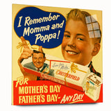 Vintage Chesterfield Cigarettes Ad Poster | Retro Father's Day Art