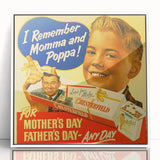 Vintage Chesterfield Cigarettes Ad Poster | Retro Father's Day Art