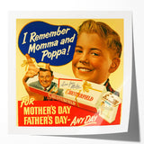 Vintage Chesterfield Cigarettes Ad Poster | Retro Father's Day Art