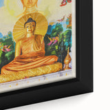 Bangkok Thailand Retro Travel Poster | Buddha Temple Welcome Art