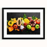 Exotic Fruit Medley - Colorful Tropical Kitchen Wall Art