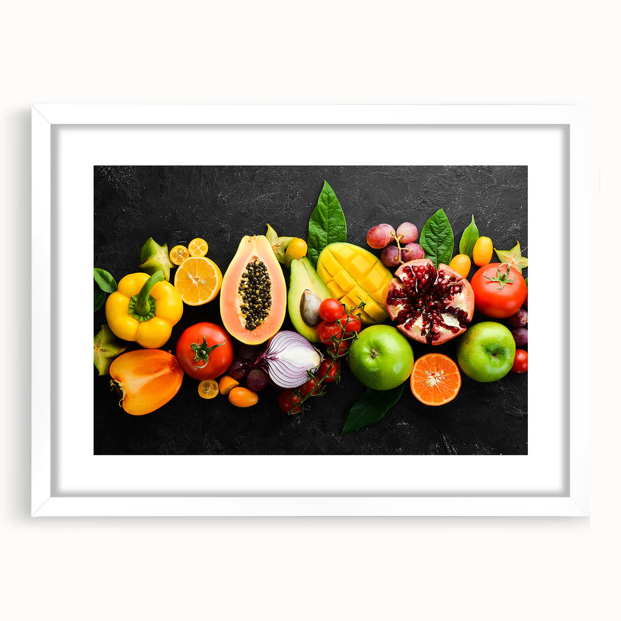 Exotic Fruit Medley - Colorful Tropical Kitchen Wall Art