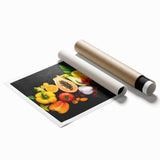 Exotic Fruit Medley - Colorful Tropical Kitchen Wall Art