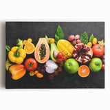 Exotic Fruit Medley - Colorful Tropical Kitchen Wall Art