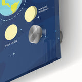 Moon Phases Learning Wall Art - Kids Educational Space Poster