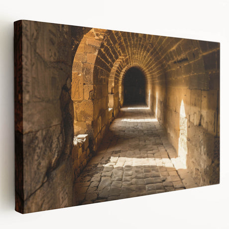 Large canvas print featuring an Ethiopian landscape in earthy tones, ideal for kitchen wall art.