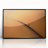 Large abstract wall art depicting African scenery in muted earth tones on a framed acrylic.