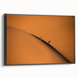 Black and white framed canvas of Namibian landscape, ideal for bedroom wall décor.