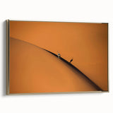 Vintage poster art of a Namibian landscape on framed canvas, featuring a palette of earth tones, ideal for living room decor.