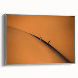 Framed canvas landscape art painting of a Namibian scene in muted earth tones, ideal for bedroom wall decor.