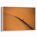 Framed canvas landscape art painting of a Namibian scenery in earth tones, ideal for living room decor.