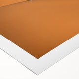 Art deco poster of a Namibian landscape with muted earth tones on rolled canvas, suitable for dining room decor.