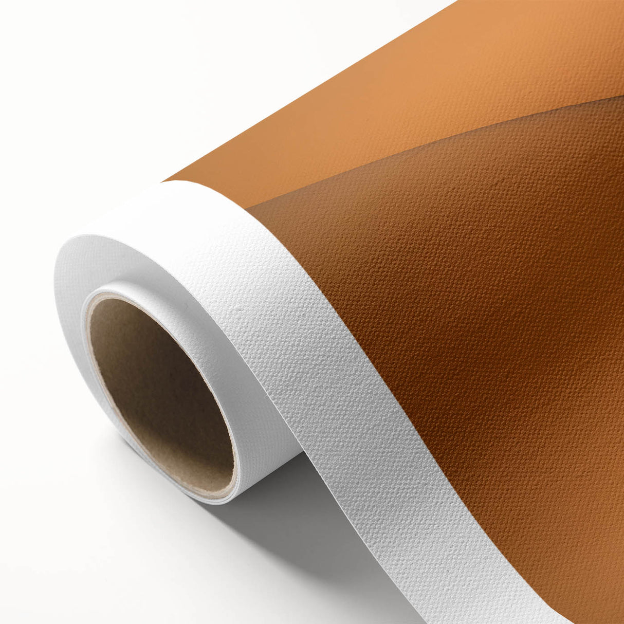 Art Deco poster of a Namibian landscape on a rolled canvas, featuring earthy tones.