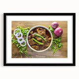 Extra large, textured abstract art print featuring vibrant, colorful patterns on a framed black canvas.