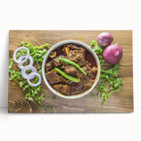 Black and white stretched canvas of a serene Bangladesh river scene, ideal for kitchen wall art or bedroom ambiance.