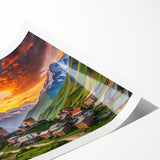 Extra large wall art featuring line art flowers in muted earth tones on a rolled canvas, ideal for large living room decor.