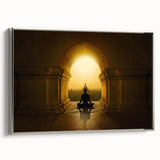 Framed canvas landscape art paintings depicting a colorful Indian scenery, ideal for living room decor.
