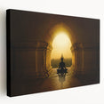 Large canvas print of an Indian landscape in muted earth tones, ideal for kitchen wall art.