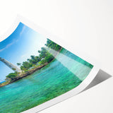 Extra large rolled print featuring line art flowers in muted earth tones, ideal for large living room wall decor.