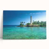 Black and white stretched canvas of a serene Sri Lankan landscape, ideal for kitchen wall art or bedroom decor.