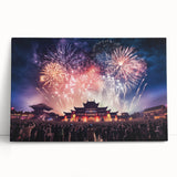 Black and white stretched canvas featuring a serene Taiwanese landscape, ideal for kitchen wall art or bedroom ambiance.