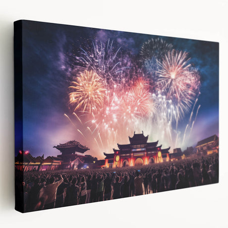 Large canvas print featuring a serene Taiwanese landscape in muted green and blue tones, ideal for kitchen wall art.