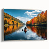 Landscape art painting of Quebec scenery on framed canvas.