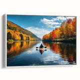 Vintage poster art of Quebec scenery on framed canvas, featuring a palette of colorful art with black accents.