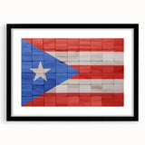 Abstract art print featuring textured, colorful Caribbean scenery on a large framed canvas, ideal for living room decor.