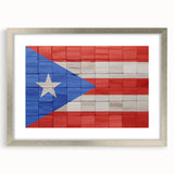 Extra large wall art featuring an abstract depiction of a Caribbean scenery in textured hues of blue and green.