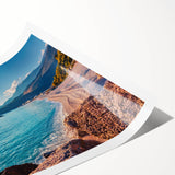 Extra large wall art featuring line art flowers in muted earth tones, ideal as large living room wall art on rolled print.