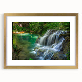 Abstract art print of a European scenery in muted earth tones on a framed canvas, suitable for dining room decor.