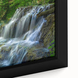 Extra large framed canvas featuring a textured depiction of a European Bulgarian landscape in black with colorful accents.