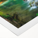 Art deco poster of a Bulgarian landscape in muted greens and browns on rolled canvas, suitable for dining room decor.