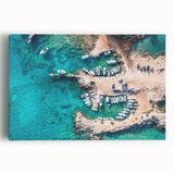 Black and white photo of a European cityscape on stretched canvas, ideal for kitchen wall art.