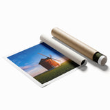 Extra large rolled print of a Czech Republic scenery with vibrant floral elements, ideal for classy bathroom wall art.