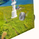 Large abstract wall art of a European scenery in Denmark, depicted in muted earth tones on acrylic glass.