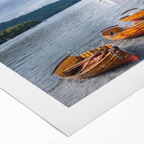 Art deco poster featuring a serene Cumbria landscape in muted green and blue tones, ideal for dining room wall art.