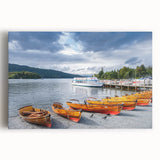 Black and white photographic print of Cumbria landscape on stretched canvas, ideal for kitchen wall art.