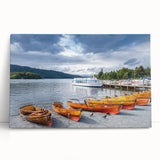 Black and white photo of Cumbria landscape on large stretched canvas, ideal for kitchen wall art.