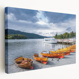 Large art depicting the serene Cumbria landscape in England on stretched canvas, ideal for kitchen wall art.