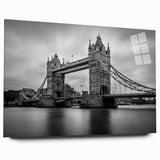 Large abstract depiction of London on acrylic glass, featuring muted earth tones, ideal for bedroom or dining room art.