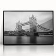 Large abstract wall art featuring a stylized London skyline in black and gray tones on a framed acrylic print.