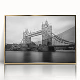 Art deco poster of London scenery in gold and black tones, acrylic framed, suitable for modern art wall decor.