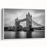 Vintage poster art of London skyline in vibrant colors on a large framed canvas, ideal for living room decor.