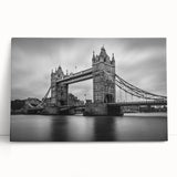 Black and white photo of the London skyline on large stretched canvas, suitable for kitchen wall art.