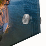 Large abstract wall art of European scenery in Estonia, featuring muted earth tones on acrylic glass.